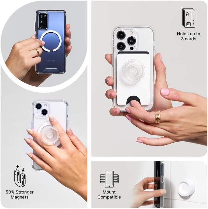 PopSockets iPhone 16 Pro Phone Case with MagSafe- Mickey Dots Black
