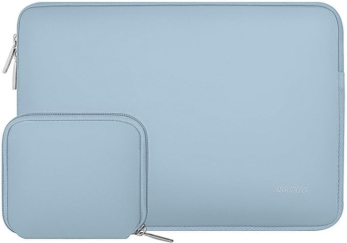 MOSISO Laptop Case 15 inch, 15 inch Laptop Sleeve Bag Compatible with MacBook Air 15 M4 A3241 M3 A3114 M2 A2941 2025 2024 2023, Dell XPS 15, Neoprene Computer Sleeve Bag with Small Case, Airy Blue