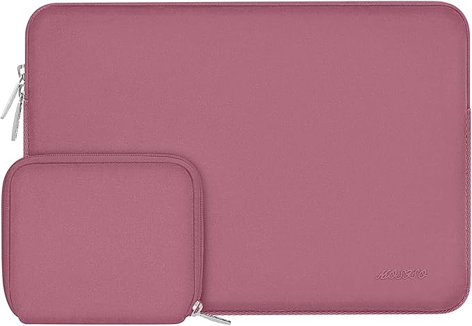 MOSISO Laptop Case 16 inch, 15-15.6 inch Laptop Sleeve Bag Compatible with MacBook Pro 16 inch, HP, Acer, Dell, Lenovo, ASUS Notebook, Neoprene Computer Sleeve Bag with Small Case, Dusty Rose