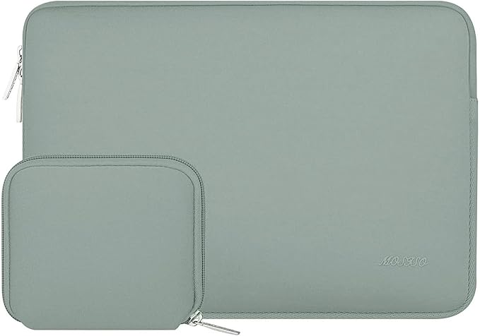 MOSISO Laptop Case 16 inch, 15-15.6 inch Laptop Sleeve Bag Compatible with MacBook Pro 16 inch, HP, Acer, Dell, Lenovo, ASUS Notebook, Neoprene Computer Sleeve Bag with Small Case, Antique Green