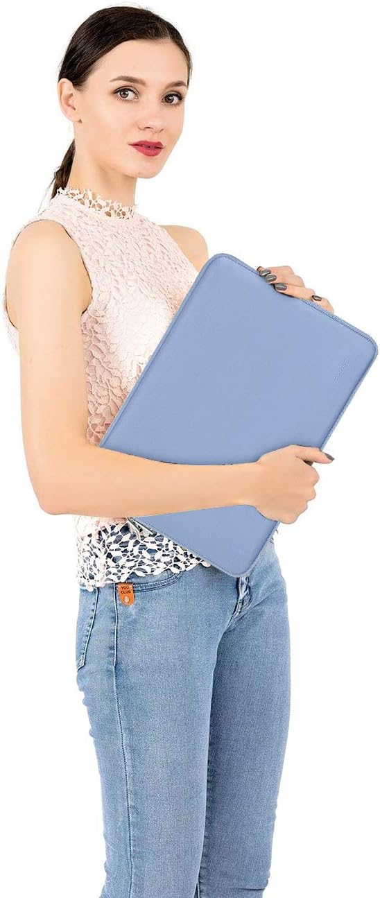 MOSISO Laptop Case 13.3 inch, 13-13.3 inch Laptop Sleeve Bag Compatible with MacBook Air/Pro 13 / Pro 14, HP Dell ASUS Lenovo Notebook, Neoprene Computer Sleeve Bag with Small Case, Serenity Blue