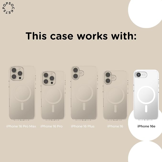 PopSockets iPhone 16E Phone Case with MagSafe, Wireless Charging Compatible, Disney - Boho Wildflowers Maroon