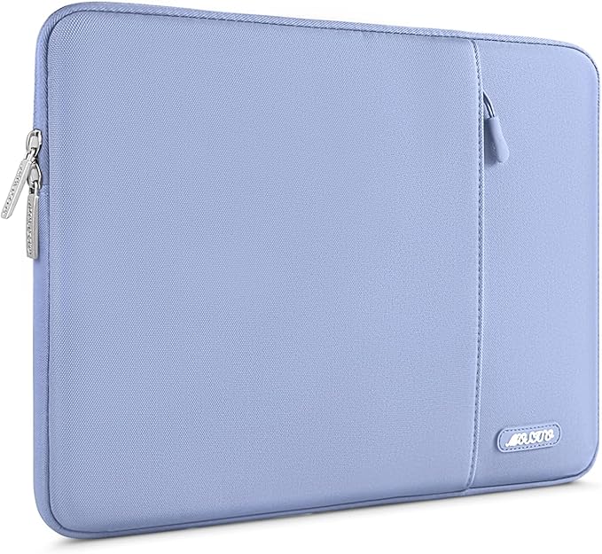 MOSISO Laptop Case 13 inch, 13 inch Laptop Sleeve Compatible with MacBook Air M4 M3 M2 M1 2025-2018 / Pro M2 M1 2025-2016, Polyester Vertical Computer Sleeve Bag with Pocket, Pastel Blue
