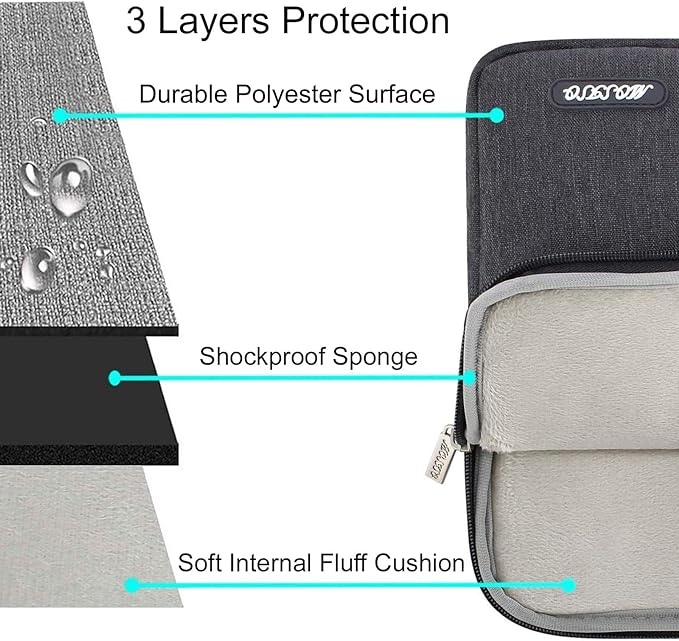 MOSISO Laptop Case 15 inch, 15 inch Laptop Sleeve Compatible with MacBook Air 15 M4 A3241 M3 A3114 M2 A2941 2025 2024 2023,Dell XPS 15,Polyester Vertical Computer Sleeve Bag with Pocket, Space Gray