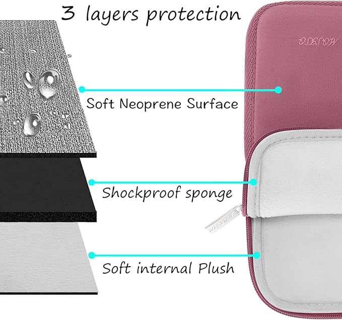 MOSISO Laptop Case 13 inch, 13 inch Laptop Sleeve Bag Compatible with MacBook Air 13 M4 M3 M2 M1 2025-2018 / Pro 13 M2 M1 2025-2016, Neoprene Computer Sleeve Bag with Small Case, Dusty Rose