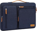 MOSISO 360 Protective Laptop Case 15 inch, 15 inch Laptop Sleeve Compatible with MacBook Air M4 M3 M2 2025 2024 2023, Dell XPS Plus, Side Open Carrying Case with 4 Zipper Pockets&Handle, Navy Blue