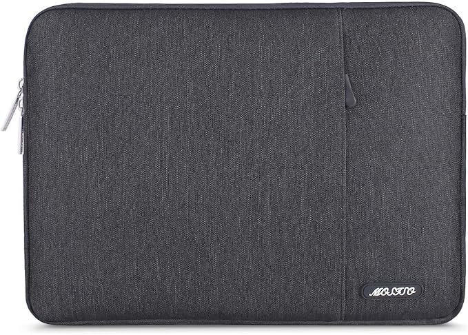 MOSISO Laptop Case 15 inch, 15 inch Laptop Sleeve Compatible with MacBook Air 15 M4 A3241 M3 A3114 M2 A2941 2025 2024 2023,Dell XPS 15,Polyester Vertical Computer Sleeve Bag with Pocket, Space Gray