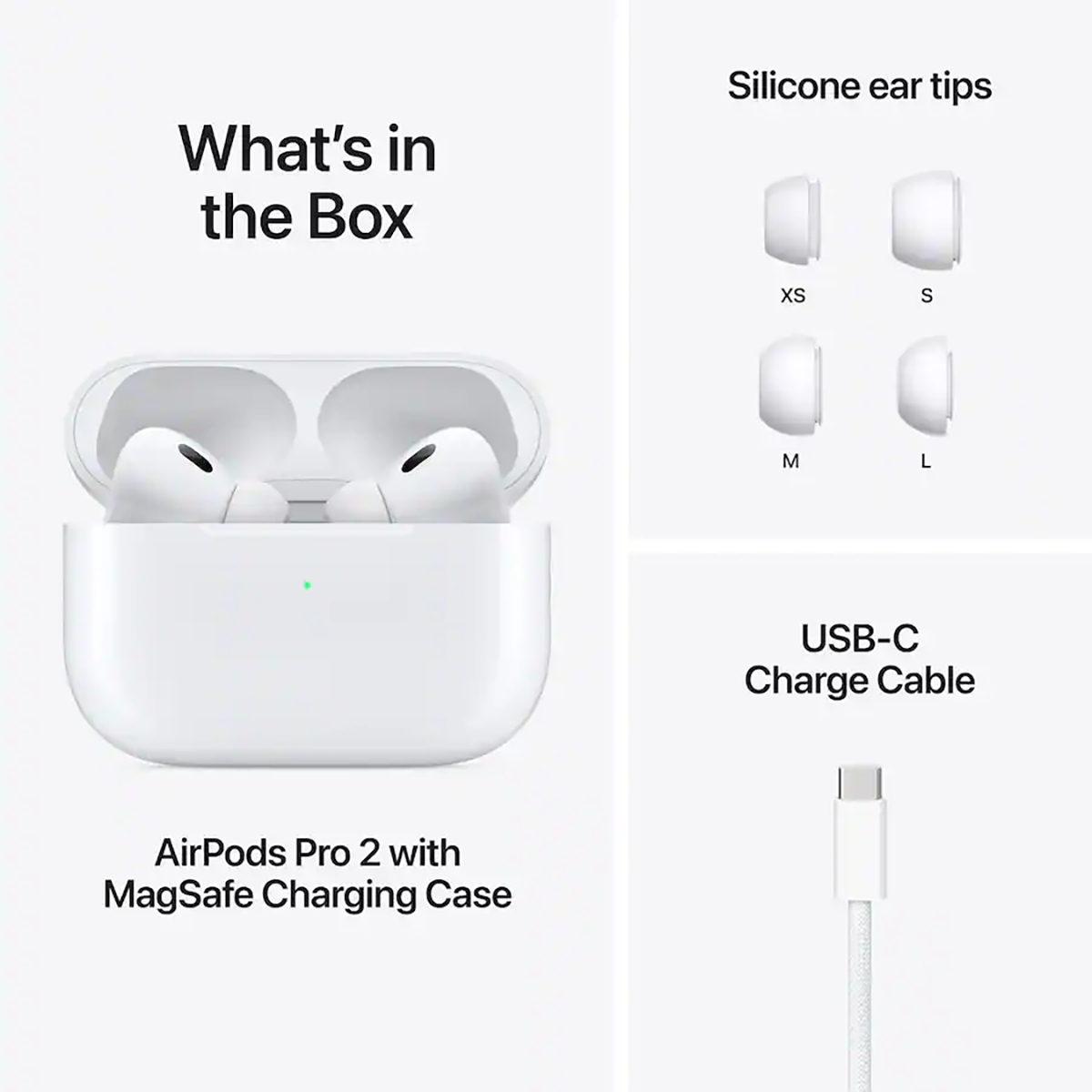 Apple AirPods Pro 2nd Generation with MagSafe Case USB-C White MTJV3AM/A
