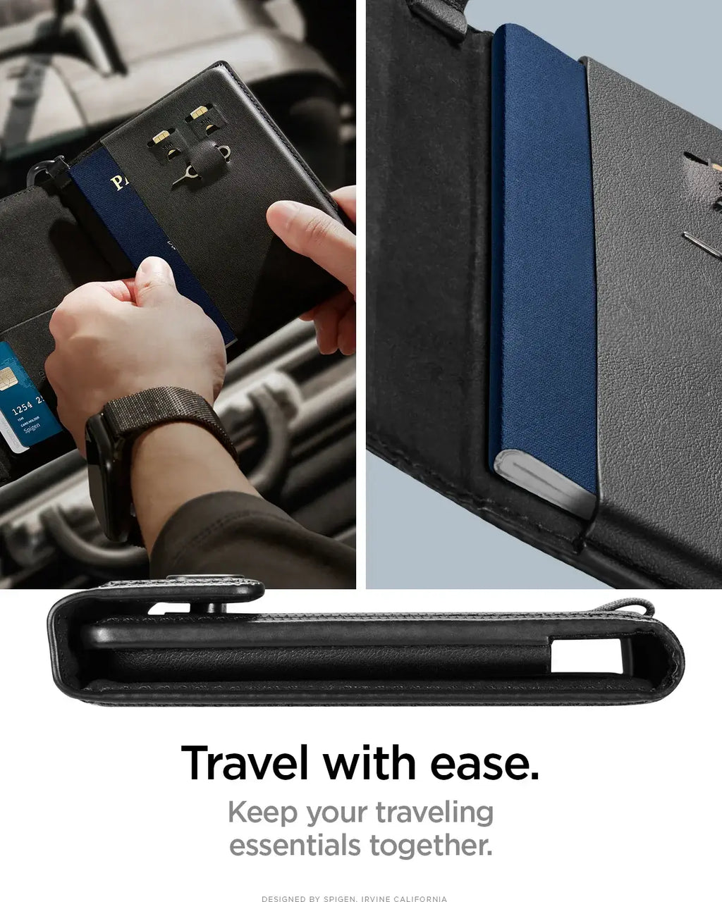 Spigen Universal Passport Holder Case Bag with RFID Blocking